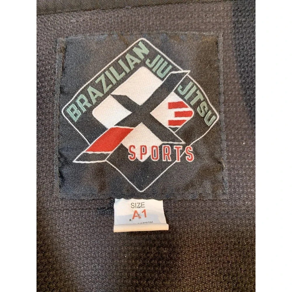 X Sports Brazilian Jiu Jitsu Embroidered Team Gi A1 100% Heavy Cotton